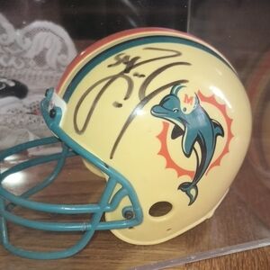 Autographed Miami Dolphins Mini Helmet